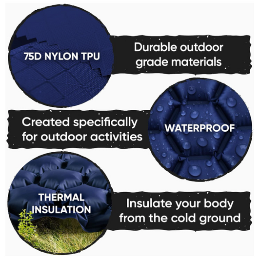 Ultralight Inflatable Sleeping Pad + Pump Sack