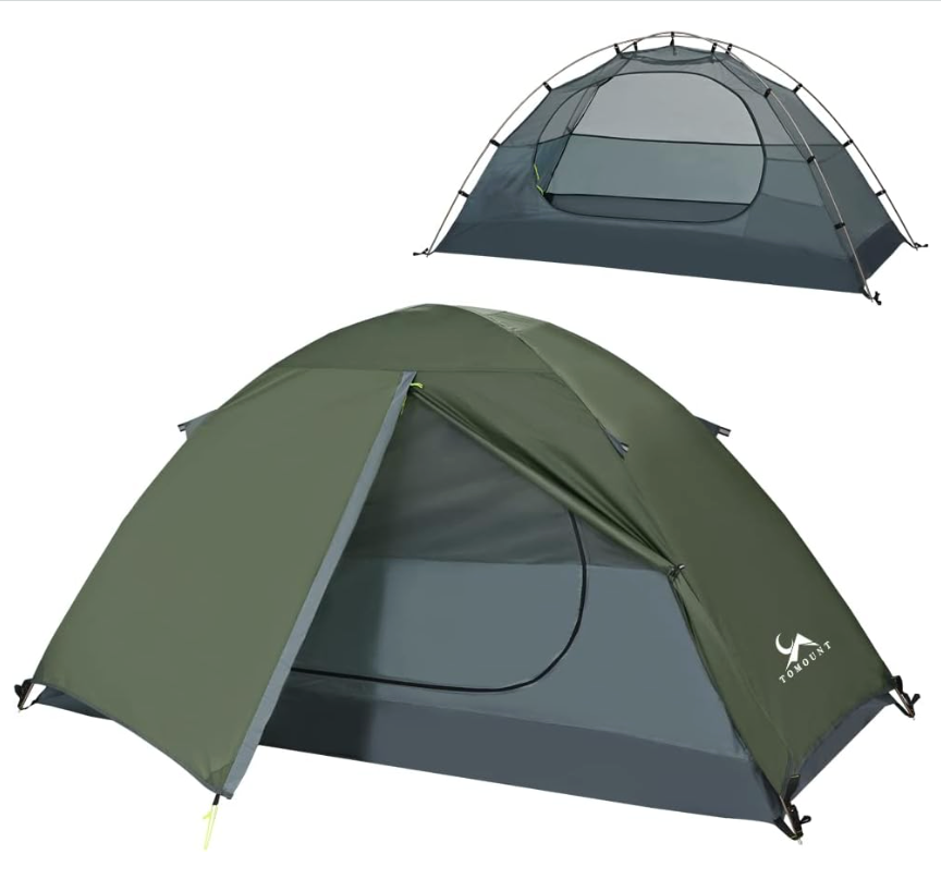 Lightweight 1 Person Backpacking Tent - Double Wall, Fast Setup, 3-Season Solo Shelter