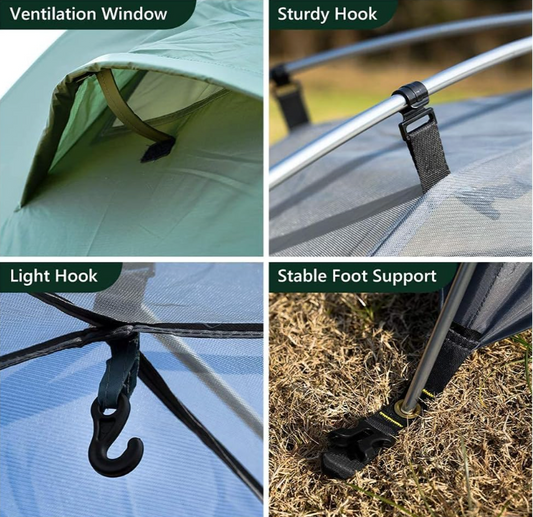 Lightweight 1 Person Backpacking Tent - Double Wall, Fast Setup, 3-Season Solo Shelter