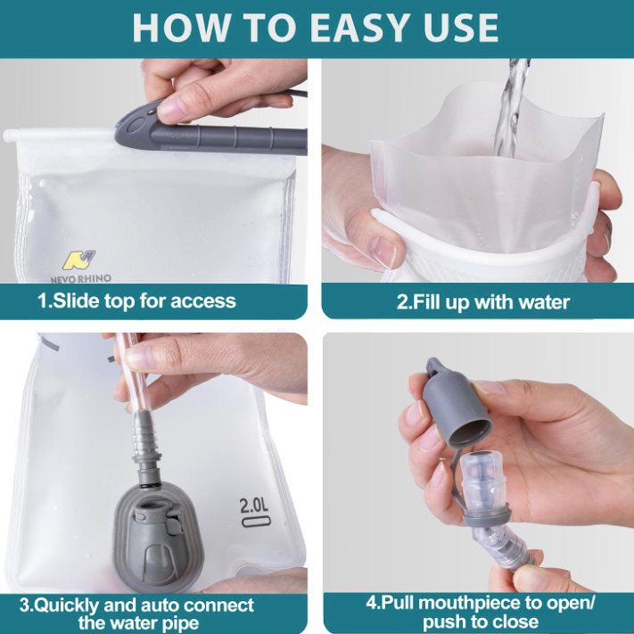 3L Hydration Bladder - Leak Proof Water Reservoir for Hiking & Backpacking