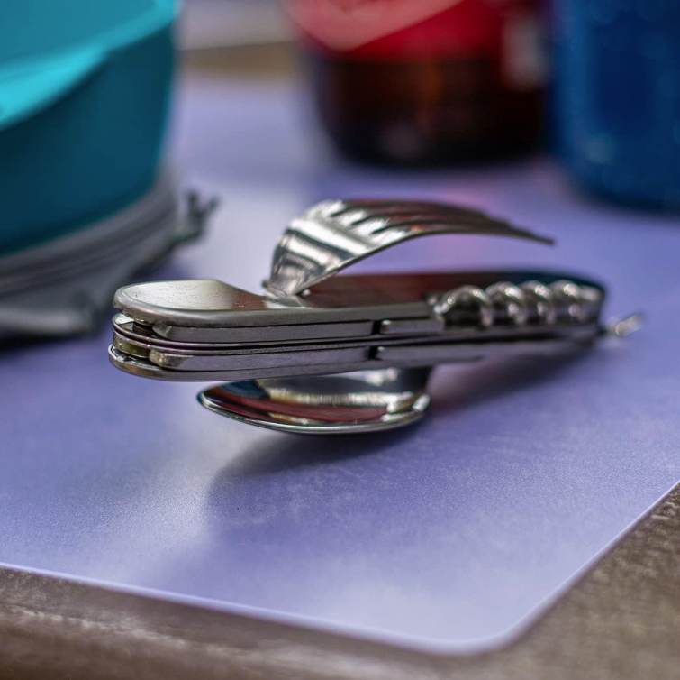 7 in 1 Camping Utensil – Folding Utensils, Detachable Stainless Steel Cutlery