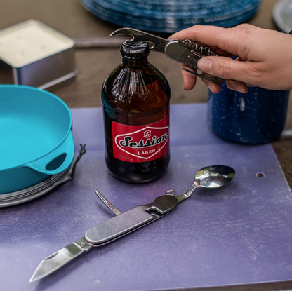 7 in 1 Camping Utensil – Folding Utensils, Detachable Stainless Steel Cutlery