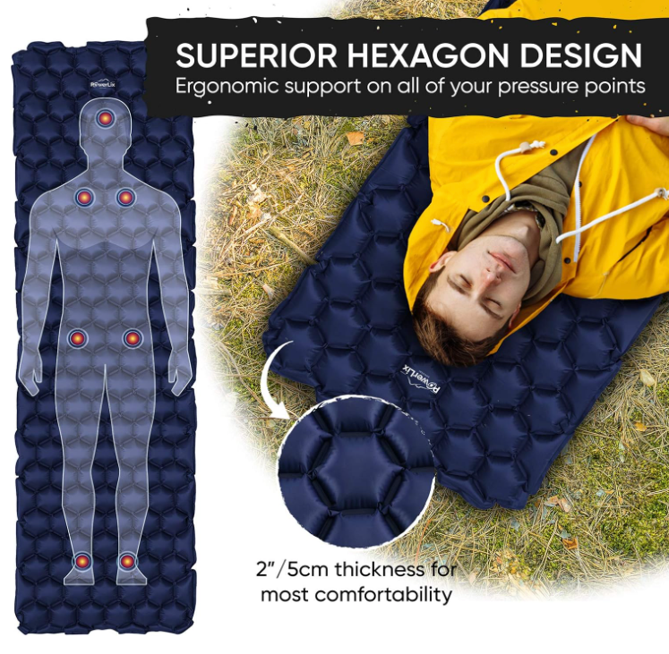 Ultralight Inflatable Sleeping Pad + Pump Sack