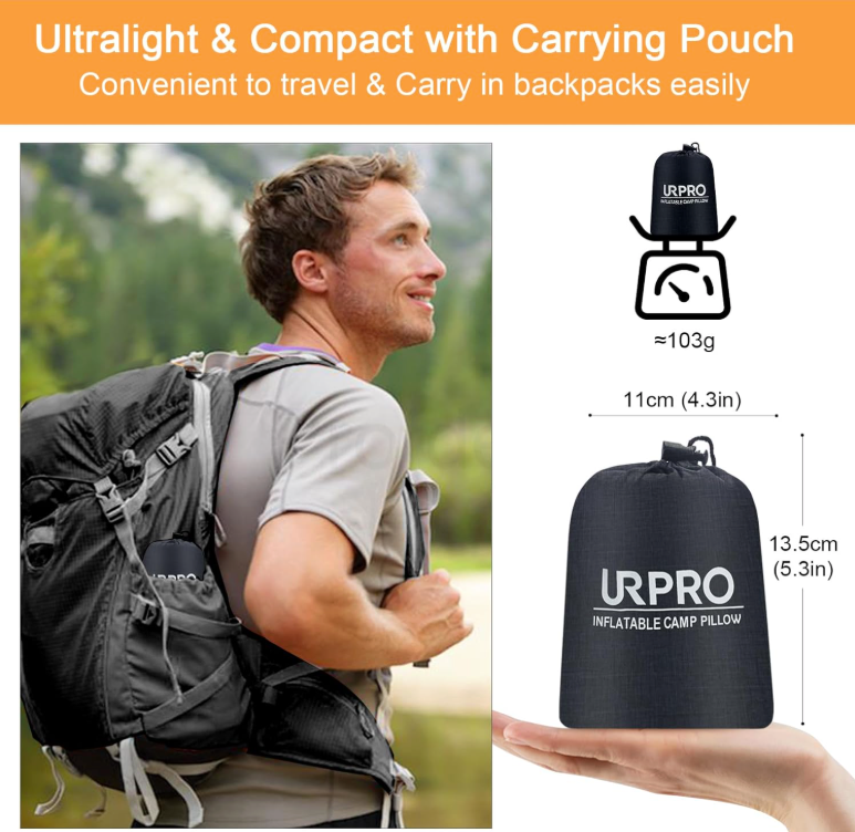 Ultralight Inflatable Camping Pillow – Compact, Ergonomic & Easy to Pack
